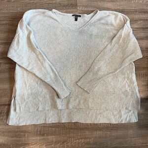 Eileen Fisher Organic Cotton Cashmere Grey Sweater Women’s Medium